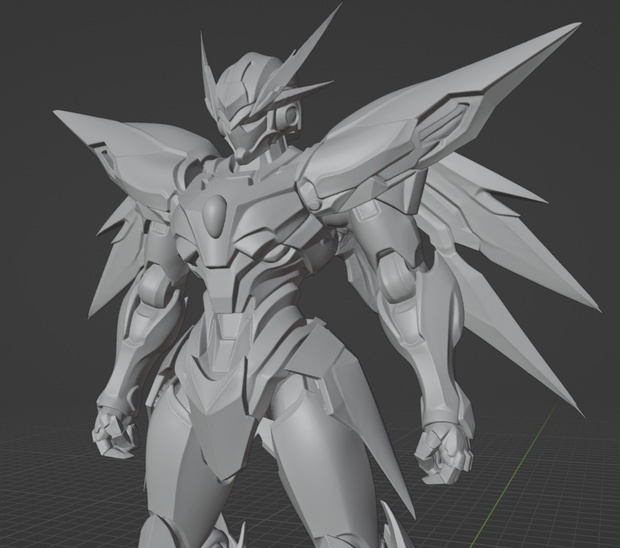 オリジナルロボ像J 頭長150ミリ、3Dプリント用stlデータ（AI活用）*プリント未確認データ*