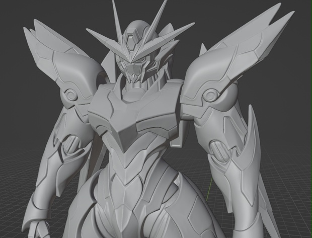 オリジナルガンダム、ガンダムゼノヴァン像 頭長150ミリ（AI活用）*プリント未確認データ*