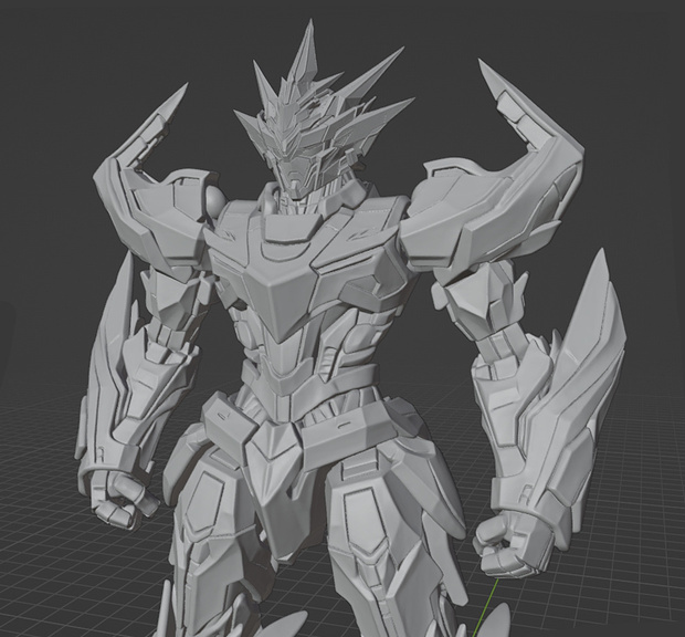 オリジナルロボ像N 頭長150ミリ、3Dプリント用stlデータ（AI活用）*プリント未確認データ*