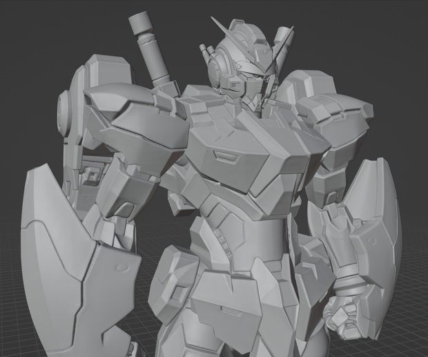 ガンダムZERO像 頭長150ミリ（AI活用）*プリント未確認データ*