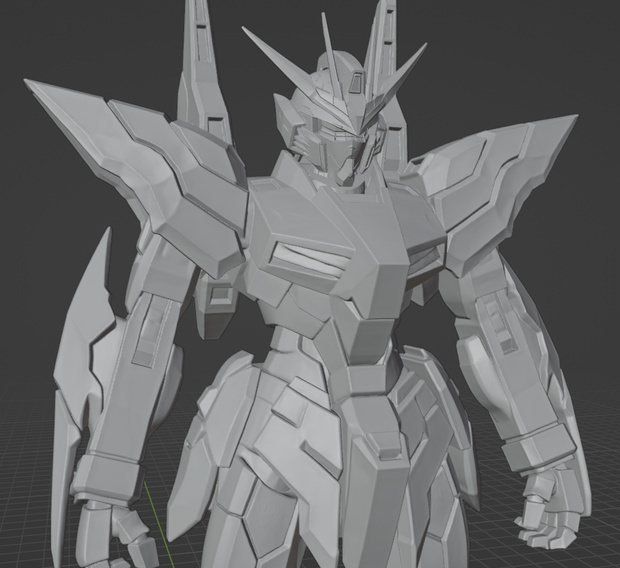 オリジナルガンダム像 頭長150ミリ（AI活用）*プリント未確認データ*