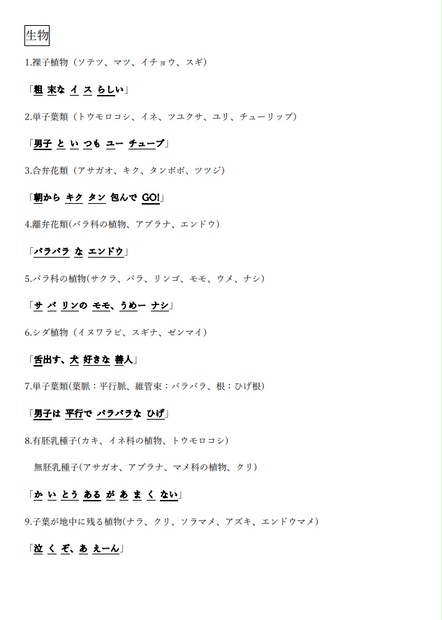 中学受験理科 覚え方まとめ Rikei Science Booth
