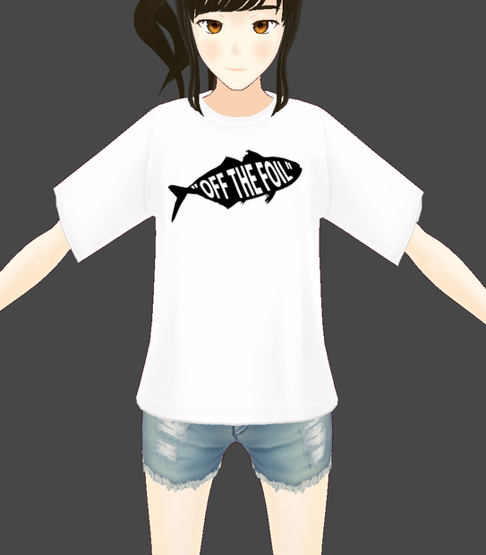  NYANS TシャツOFF THE FOIL　【Vroid 衣装】