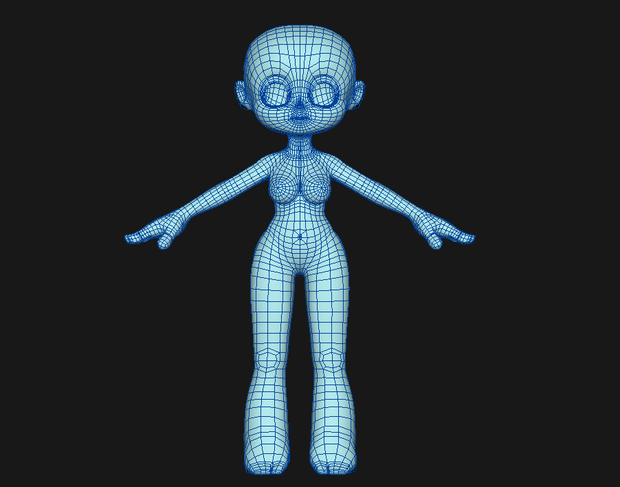 Cartoony3D素体【3Dアバター用】