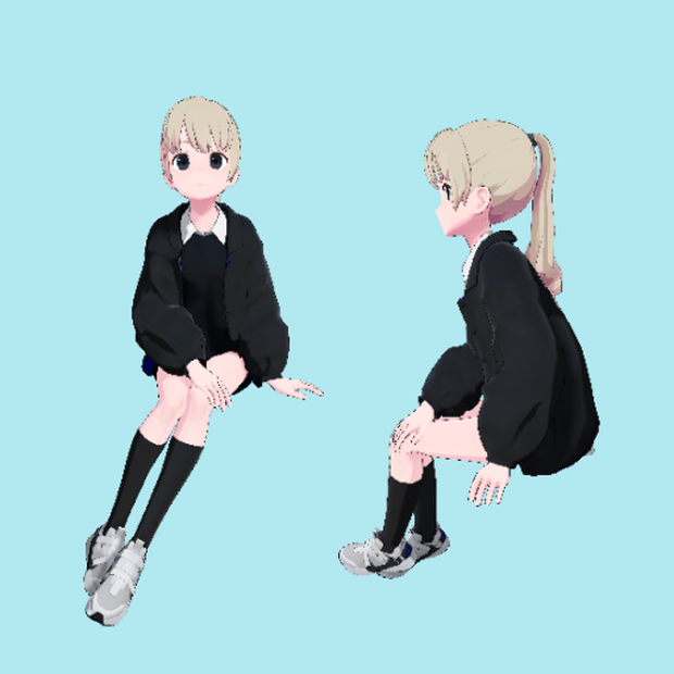 VRC用座りIdleモーション01_(Sitting Idle Motion)_Mir