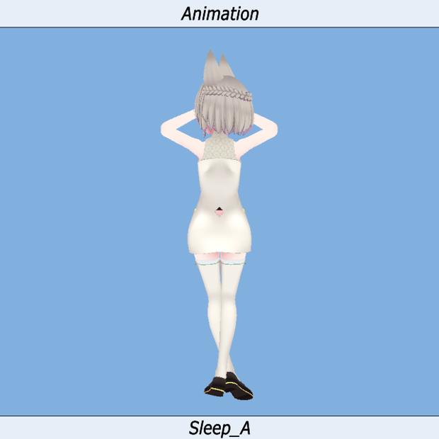 VRC用 【睡眠】 Idleモーション_01(Sleeping Idle Motion)_Kyoko