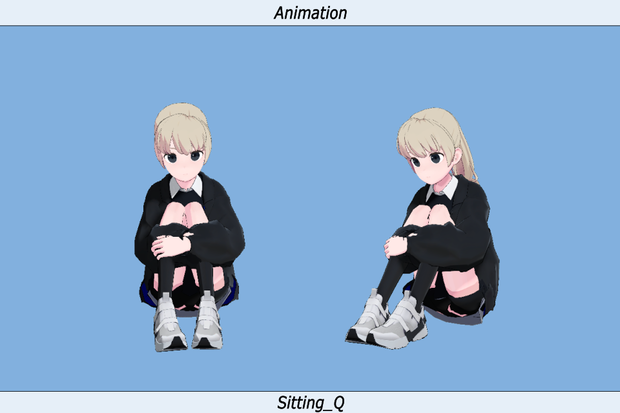 VRC用座りIdleモーション_05(Sitting Idle Motion)_Mir
