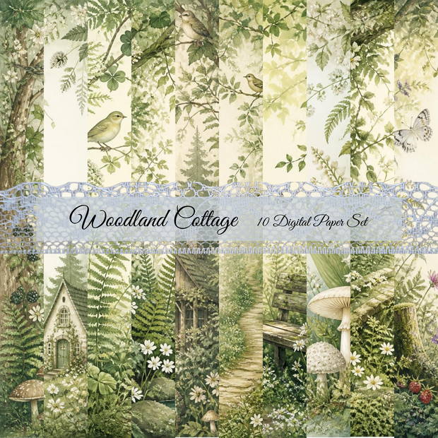Woodland Cottage | 10 Digital Paper Set