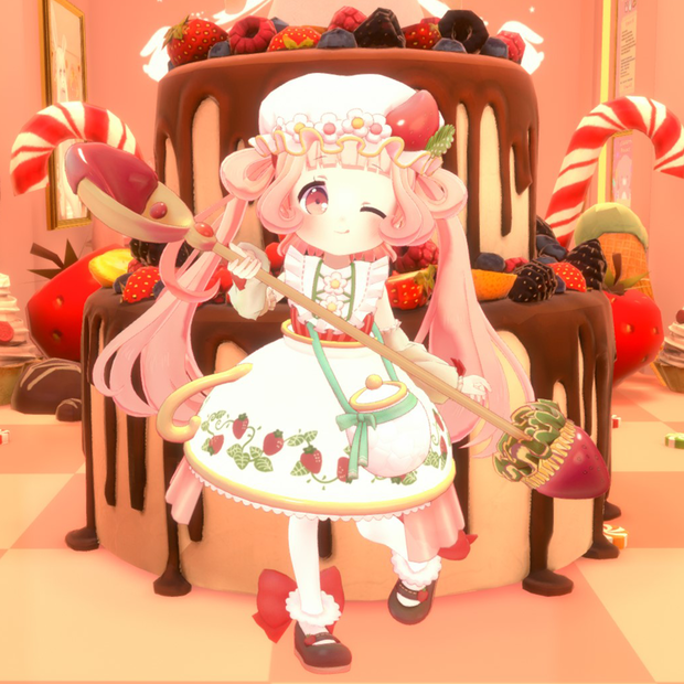 ストロベリーミルクティー オリジナル3Dモデル 【VRChat & VRMアバター】