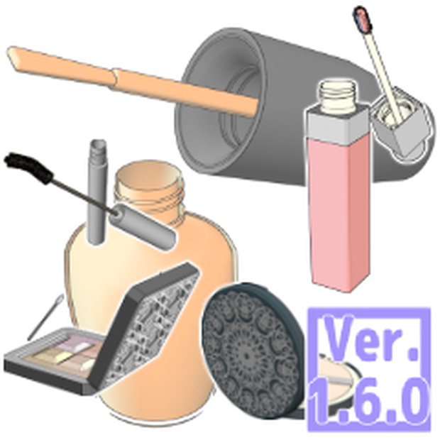 3D コスメ 素材集(クリスタ1.6.0~用・コミスタ用)