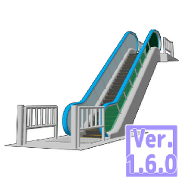 ３D　エスカレーター（クリスタ1.6.0~・コミスタ用）背景