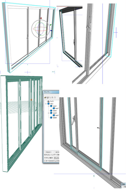 ３D ベランダ窓(コミスタ専用）