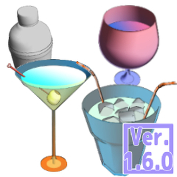 ３D　カクテル 酒 飲料(クリスタ1.6.0~・コミスタ用)