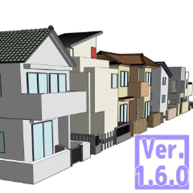 ３D 住宅街(クリスタ1.6.0～用・コミスタ用）