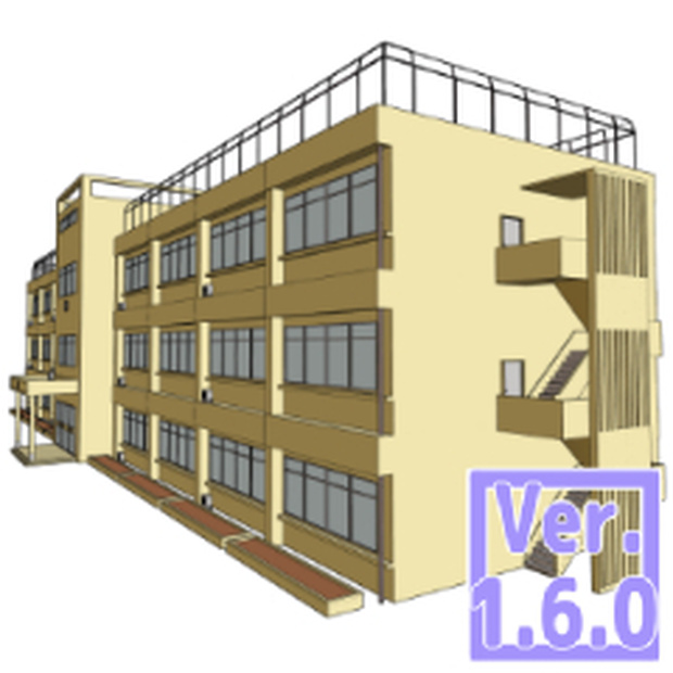 ３D 学校(クリスタ1.6.0~用・コミスタ用)