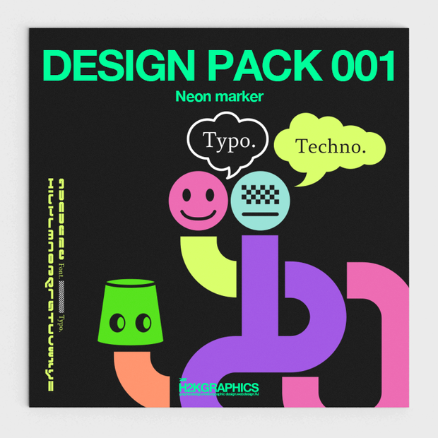 デザイン素材 / DESIGN PACK 001:Neon marker
