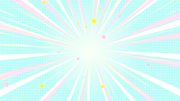 【背景素材】アメコミ風カラフルPOPな集中線背景画像✨