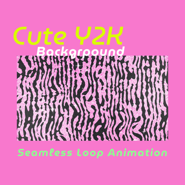 【Y2K✨ループ背景18種】平成ギャル風！カワイイ💖Y2Kアニメーション背景／10秒ループ・mp4