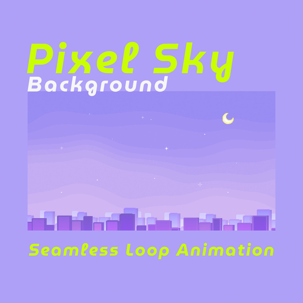 【ループ背景｜配信・動画】8bitレトロゲーム風空の背景アニメーション全14種・mp4・10秒ループ