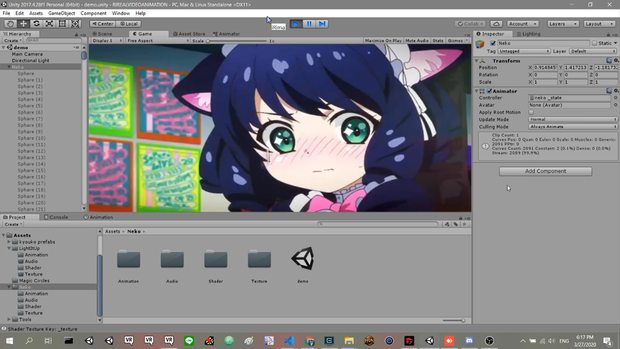 [VRChat] Neko Demo Video Script Rireal Unity.