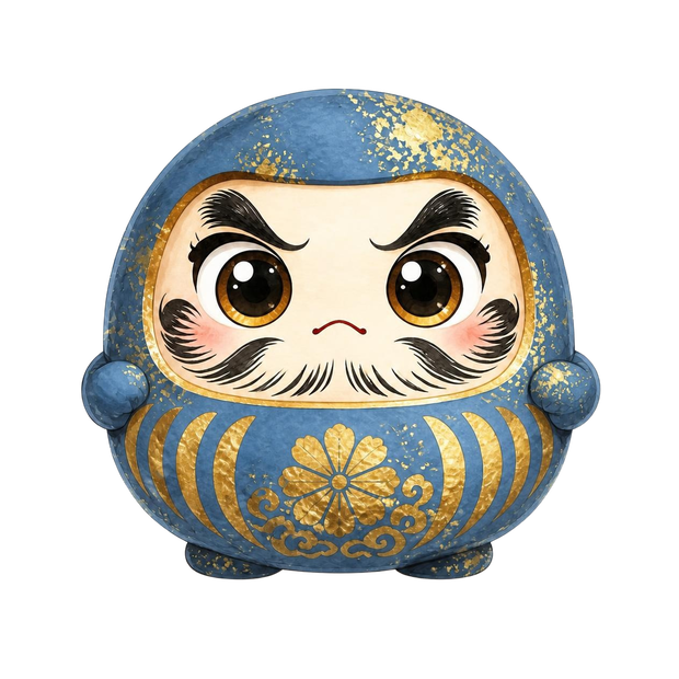 福を呼ぶだるま　青