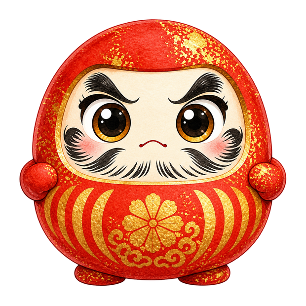 福を呼ぶ金彩だるま