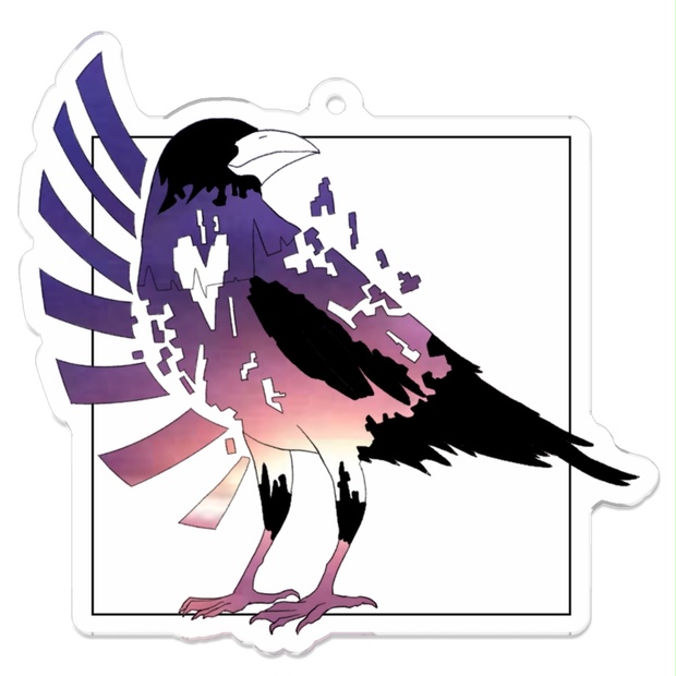 Mysterious Crow Dusk アクリルキーホルダー 不思議なカラス Mysterious Crow Booth