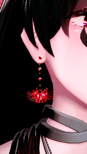 彼岸花のピアス