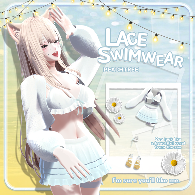 【4アバター】Lace swimwear ('-' э )Э / レース水着 ('-' э )Э