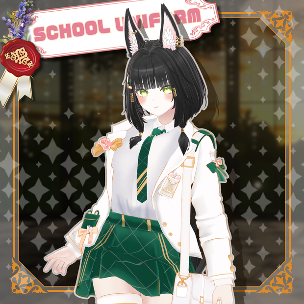 【キシャ -Kisha- 対応】SCHOOL UNIFORM【VRChat向け衣装モデル MA対応】