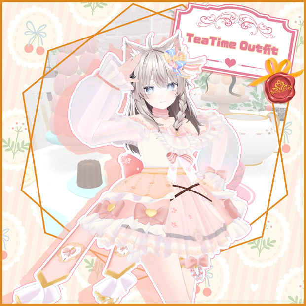 【しなの -Shinano- 対応】TEATIME OUTFIT【VRChat向け衣装モデル MA対応】