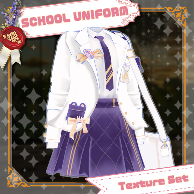 【13 アバター対応】SCHOOL UNIFORM Texture Set【衣装テクスチャセット】