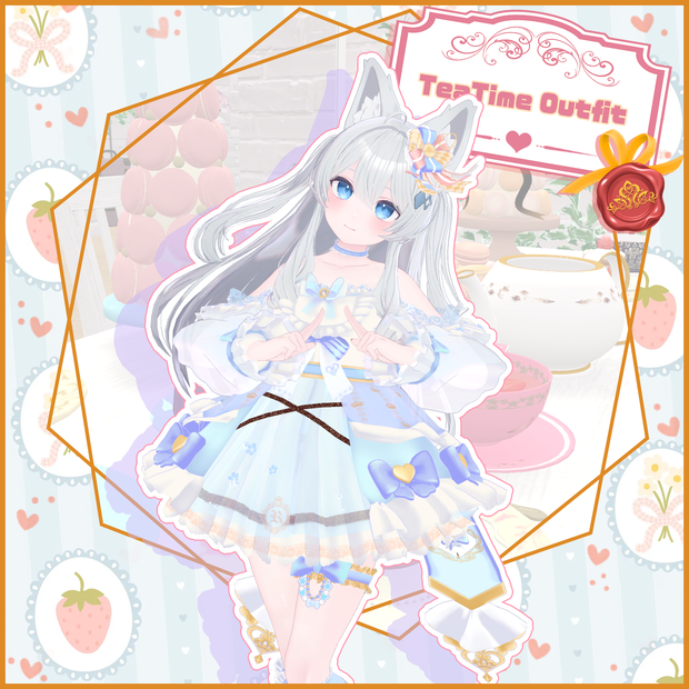 【ライム -Lime- 対応】TEATIME OUTFIT【VRChat向け衣装モデル MA対応】
