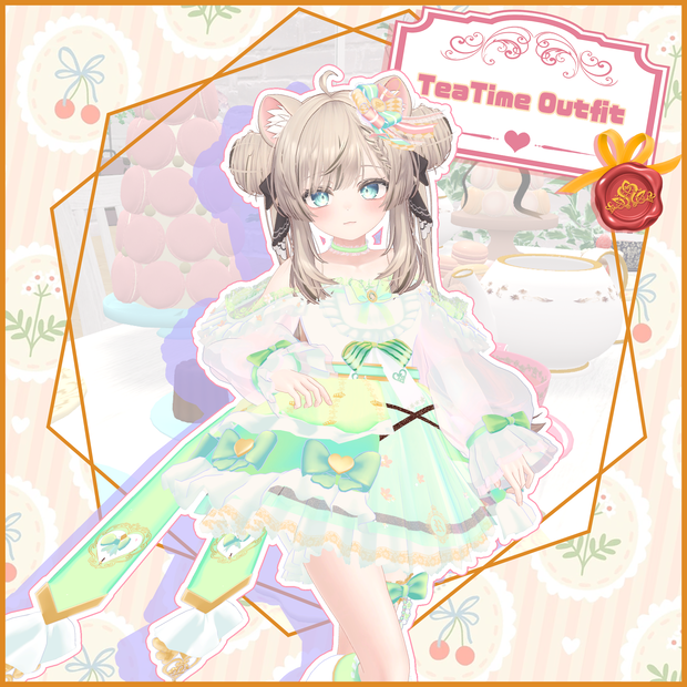 【マヌカ -Manuka- 対応】TEATIME OUTFIT【VRChat向け衣装モデル MA対応】