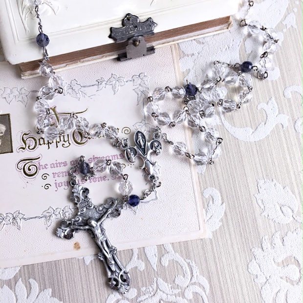 ロザリオ 】水のイリス - fleur-de-lis - - snowblanc rosary - BOOTH