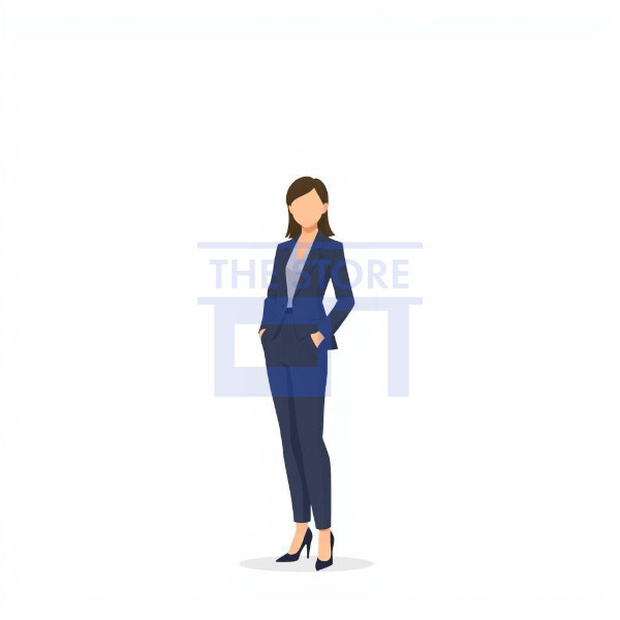 【イラスト素材】女性会社員1