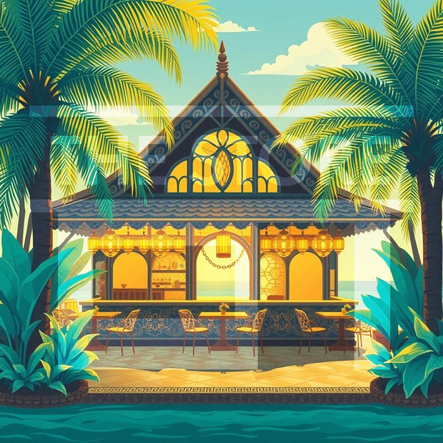 【イラスト素材】カフェ