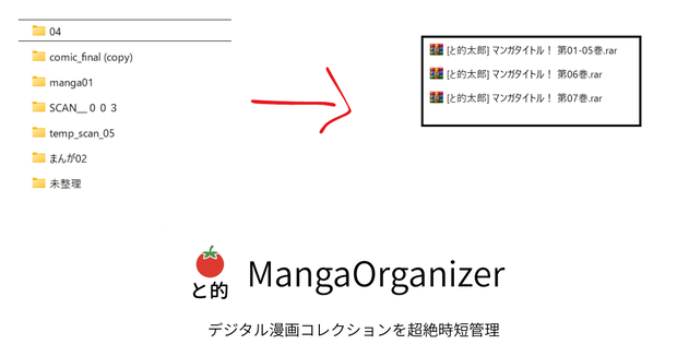 [と的] MangaOrganizer - 自炊コミックの超高機能リネーム・整理ツール