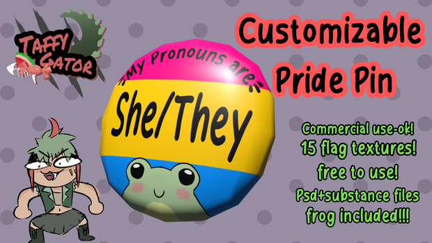 Customizable pride pin