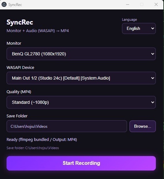 SyncRec 画面＆音声レコーダー