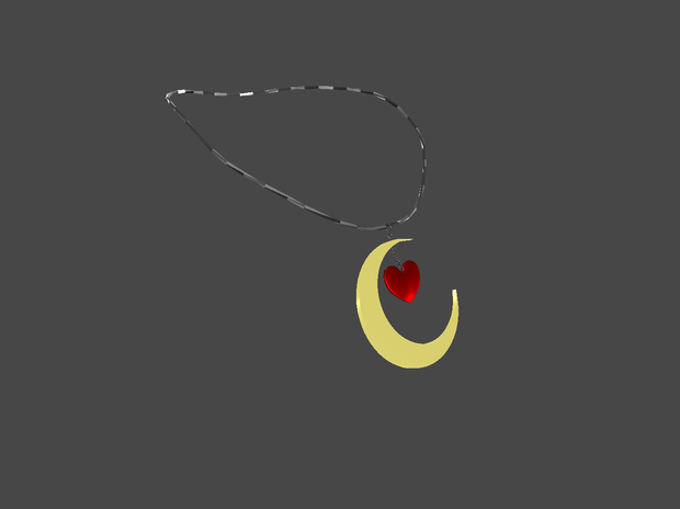 3Dモデル ネックレス  「Crescent Moon」