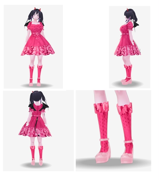 Pink Dress + Pink Socks - sherryree - BOOTH