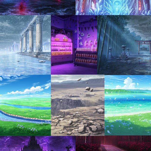 幻想世界背景集 ― 十景の異境 ―【背景素材10枚セット】