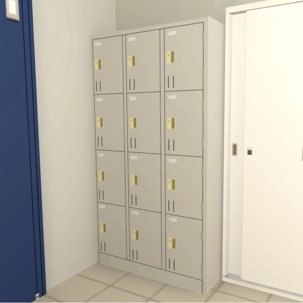 【無料】ロッカー（３×４）（VRChat向け）