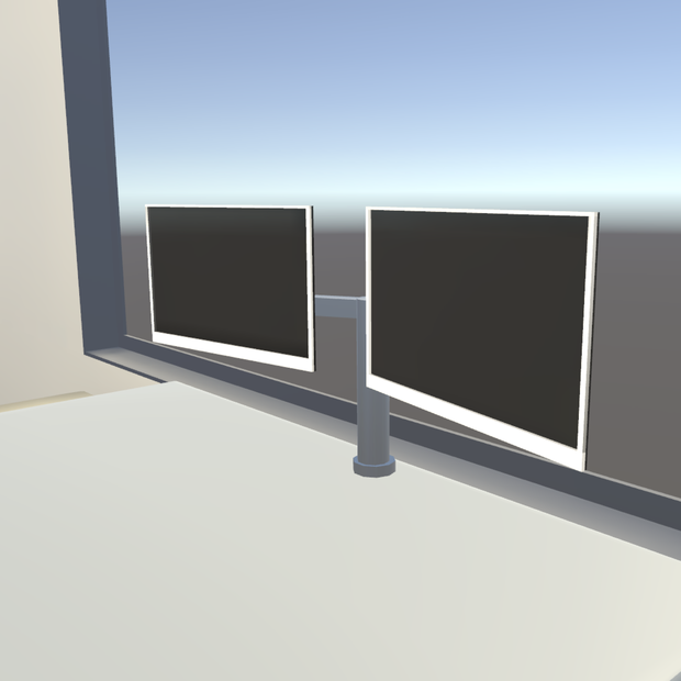 【無料】マルチモニター白黒・二画面（VRChat向け）