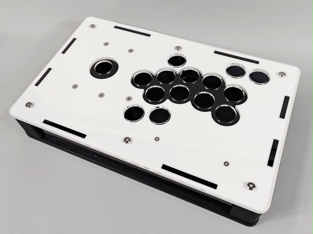 アケコンケース くろまき工房 レバー 24mmボタン 取っ手付き 2024年9月小改良]くろまき工房 24mmボタン型 標準ジョイスティック