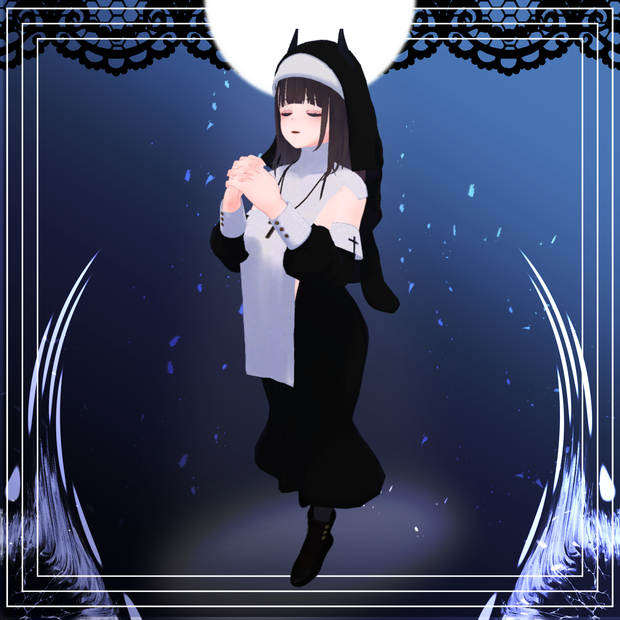 【くろなつ専用衣装】修道服+小物