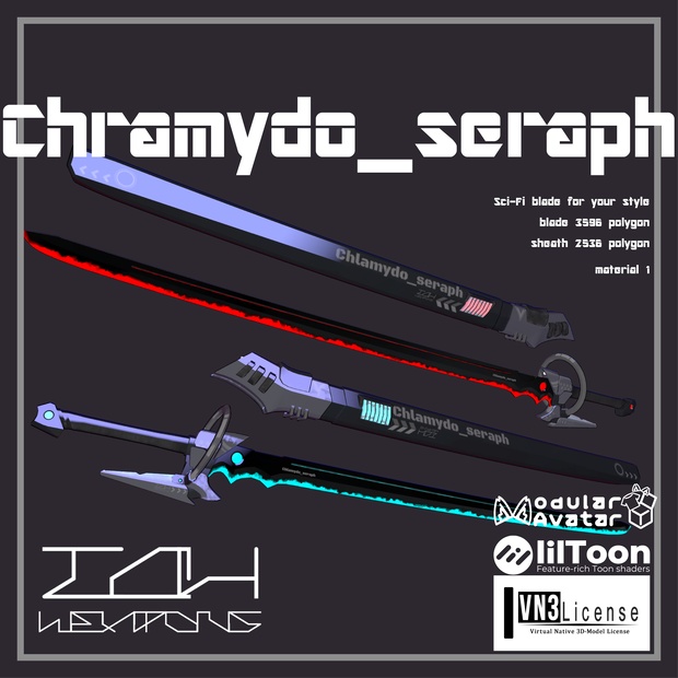 3Dモデル「Chlamydo_seraph」MA対応　VRC想定