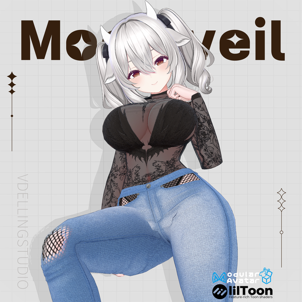 【9 アバター対応】 ⋆☾˖⁺‧₊ Moon Veil ₊‧⁺˖☽⋆