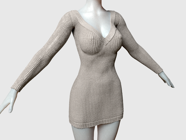 リブニットワンピース / Rib Knit Dress